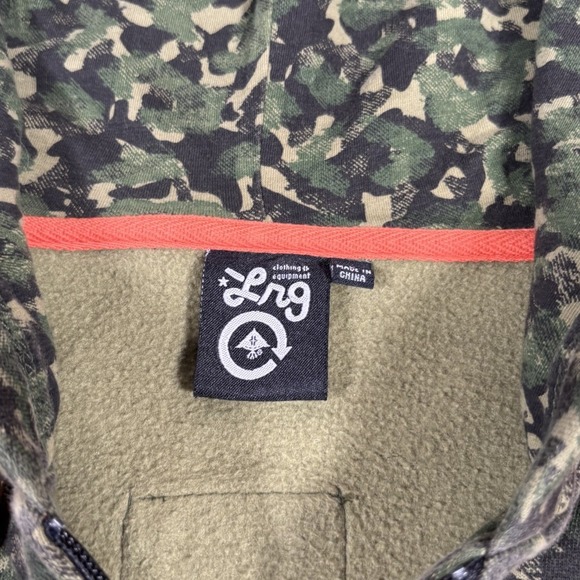 LRG Lifted Research Group Hoodie Sweatshirt Mens L Full Zip Green Camo Skate Y2K - Picture 8 of 12